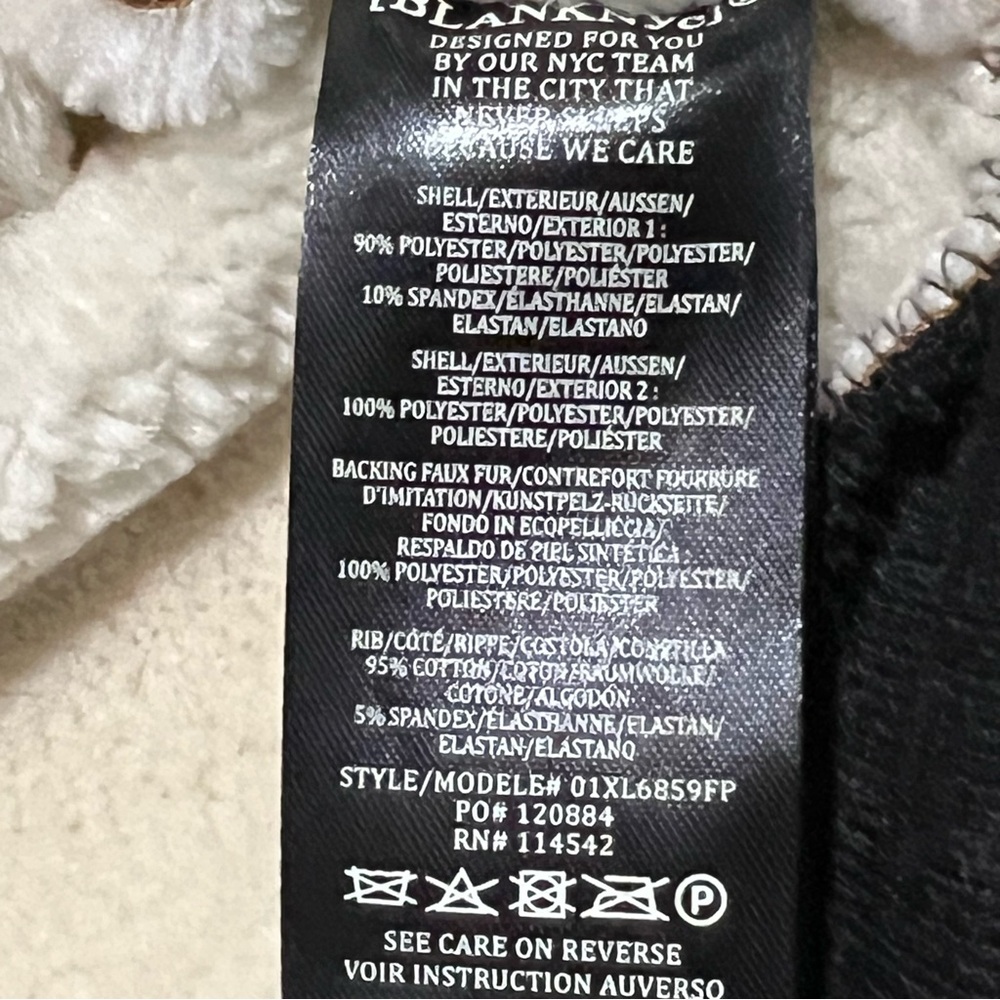 Blank NYC Bomber Jacket Coat Size Large New - Picture 13 of 15